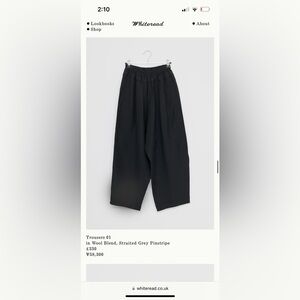 Women’s Whiteread Black Pinstripe Pants 100% Wool NWT Size UK 10/ US 6 Handmade